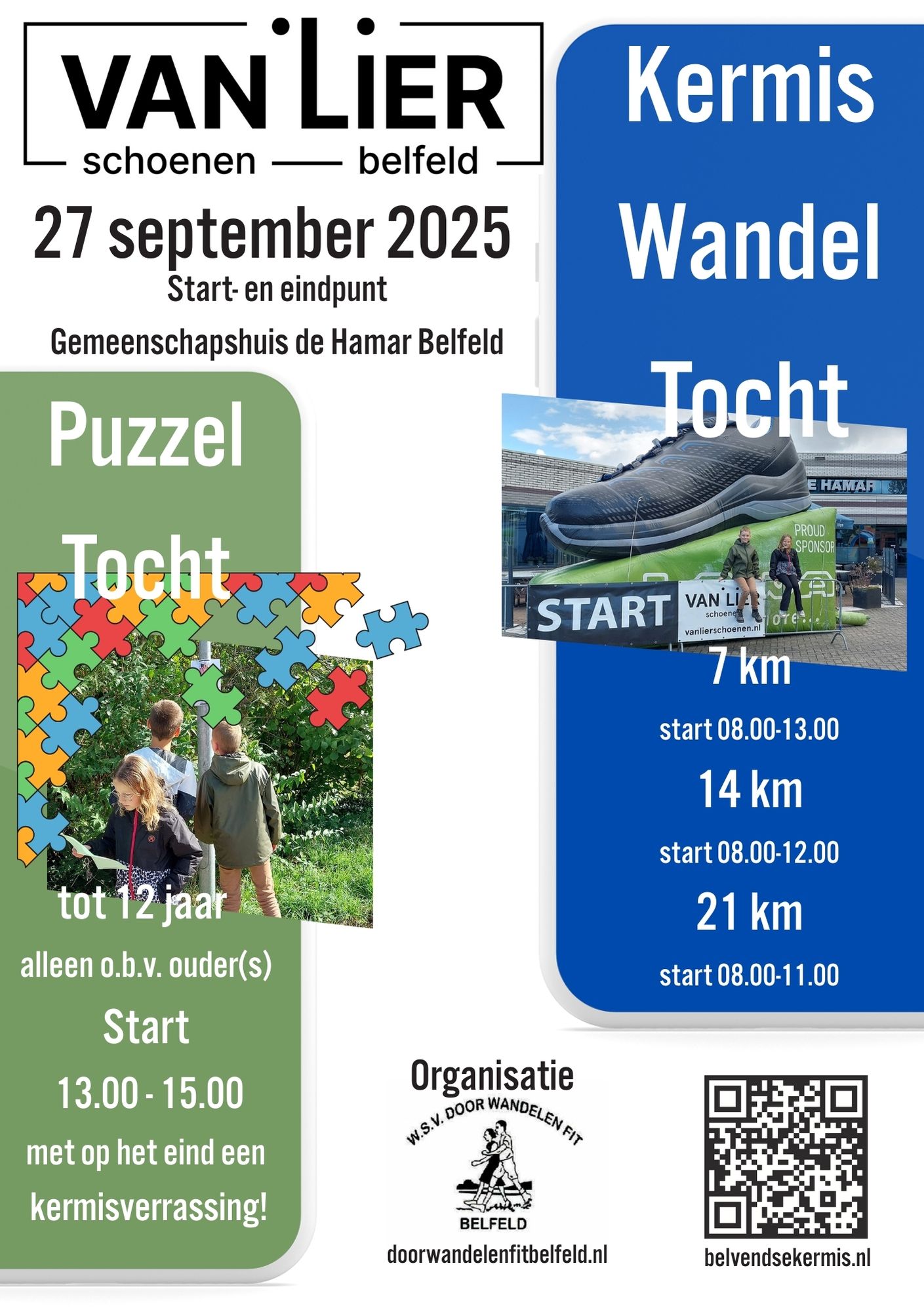 Kermis wandeltocht voorzijde flyer A5